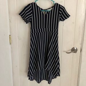 Navy striped dress